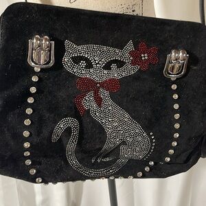 RHINESTONED LARGE KITTY HANDBAG!
